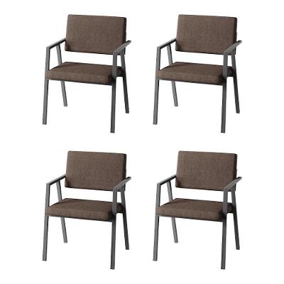 Conjunto 4 Poltronas Podium Plus Giratórias Reclináveis Marrom