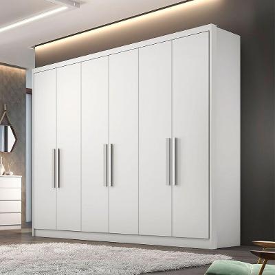 Guarda Roupa Marselha 6 Portas 6 Gavetas Clic Móveis Branco