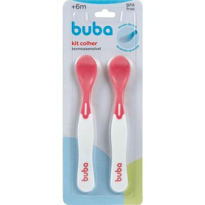 Kit Refeição Colher Termossensível - Buba 11750 Rosa