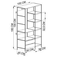 Kit Roupeiro E 02 Mesas Cabeceira Industrial 1025x1026 Mell Grafite Pp Mell Grafite - 2