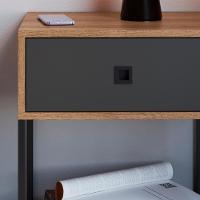 Kit Roupeiro E 02 Mesas Cabeceira Industrial 1025x1026 Mell Grafite Pp Mell Grafite - 3