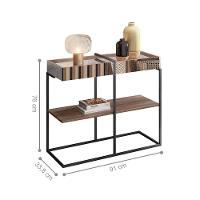 Conjunto Mesa De Centro E Aparador Lagos Demolição Preto - 6