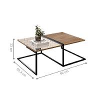 Conjunto Mesa De Centro E Aparador Lagos Demolição Preto - 7