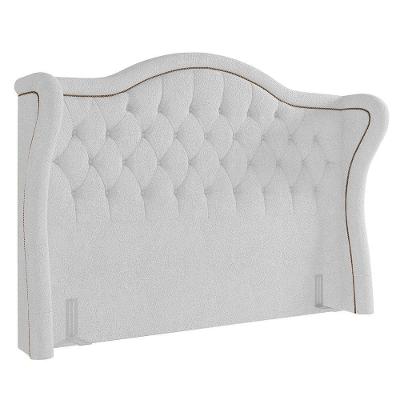 Cabeceira Cama Box Casal Queen 160cm Antibes P02 Boucle Branco - Mpozenato