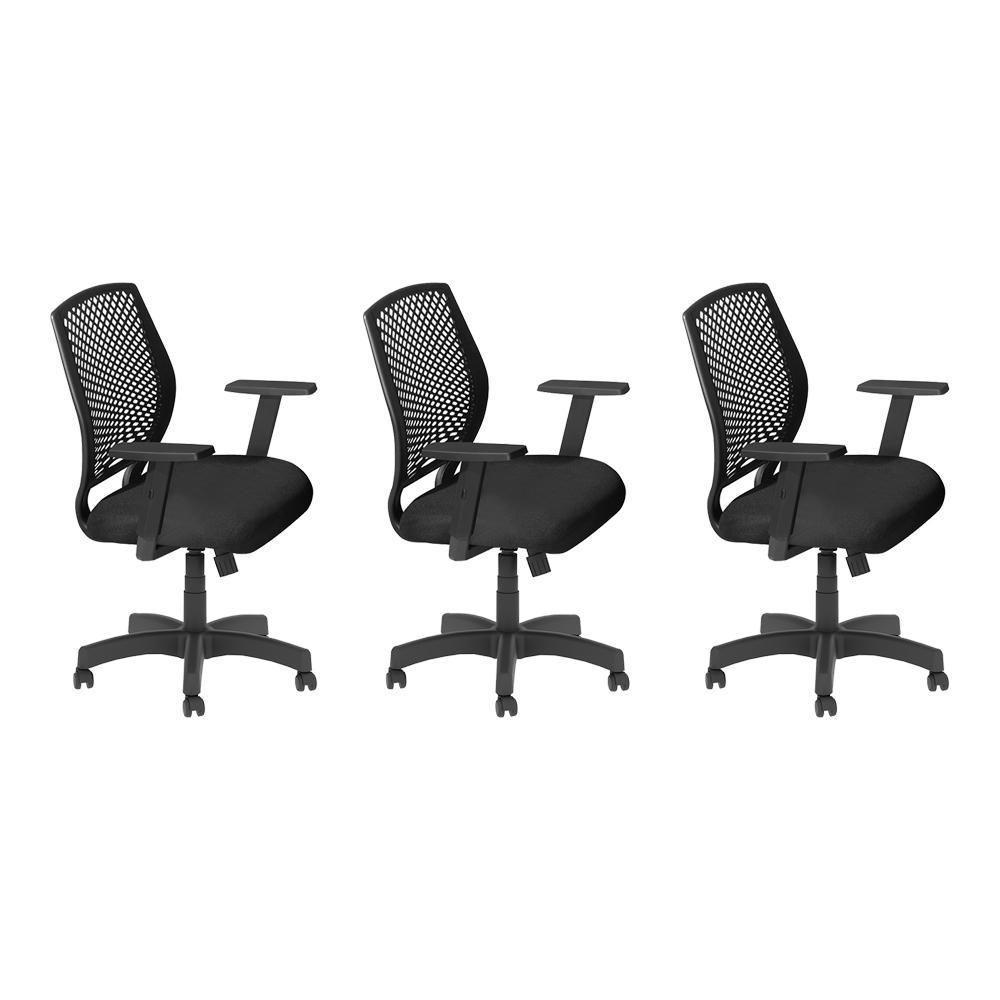 Conjunto 3 Diretor Giratória Vision Plus Base Preta - 1