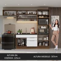 Armário De Cozinha Completa 270cm Rustic/branco Stella Madesa 09 Rustic/branco - 2