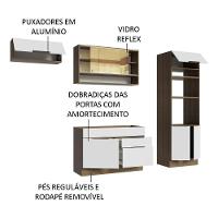 Armário De Cozinha Completa 270cm Rustic/branco Stella Madesa 09 Rustic/branco - 8