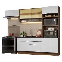 Armário De Cozinha Completa 270cm Rustic/branco Stella Madesa 09 Rustic/branco - 10
