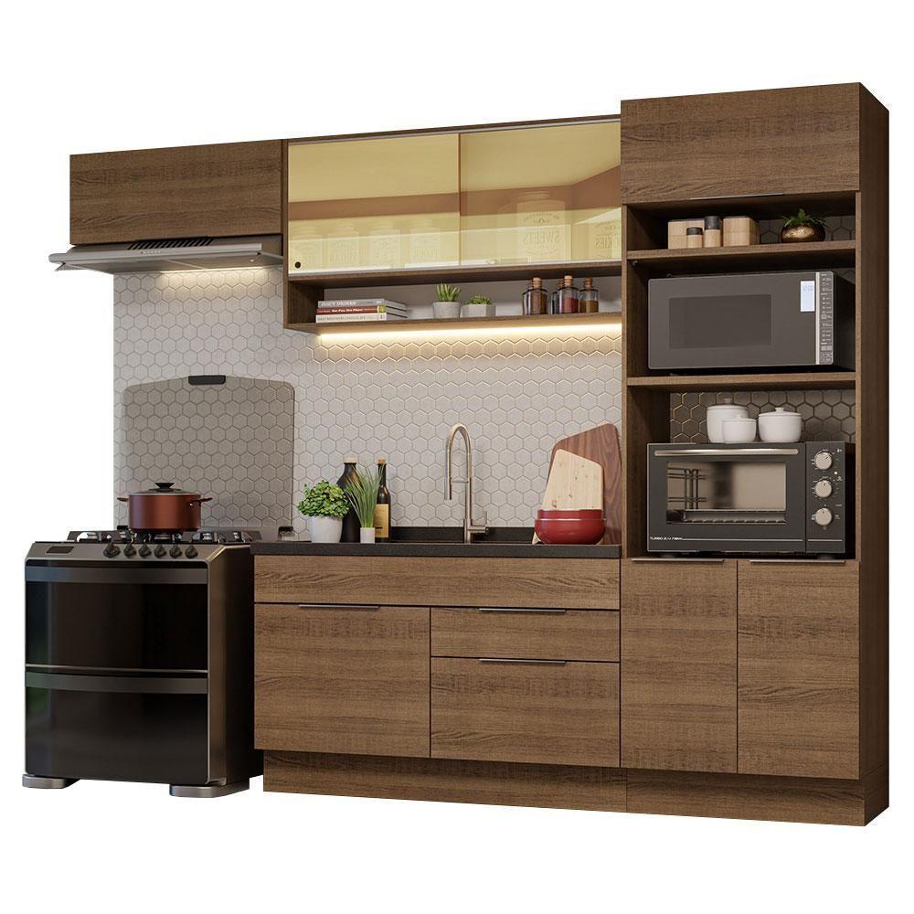 Armário De Cozinha Completa 270cm Rustic Stella Madesa 09 Rustic - 4