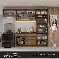 Armário De Cozinha Completa 270cm Rustic Stella Madesa 09 Rustic - 2