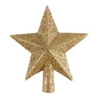 Decoração Enfeite Natal Estrela Natalina Dourada árvore De Natal 20cm - 1