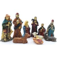 Decoração Mini Presépio De Natal Nascimento Jesus Resina Natalino 10 Peças - 1
