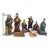 Decoração Mini Presépio De Natal Nascimento Jesus Resina Natalino 10 Peças - 2