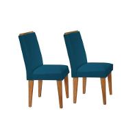 Cadeira Sala De Jantar Lunara Kit 2 Un Imbuia/linho Bouclê Creme - Rufato