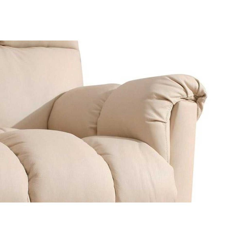 Poltrona Reclinável p/ Sala  Aspen Romana Zero Wall Giro e Balanço Courano Bege - Probel - 6