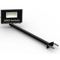 Suporte Refletor Base Reta Braço 50 Cm Preto - 8