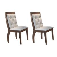 Cadeira Sala de Jantar Ágata Kit 2 Un Capuccino/Veludo Creme - Rufato - 1