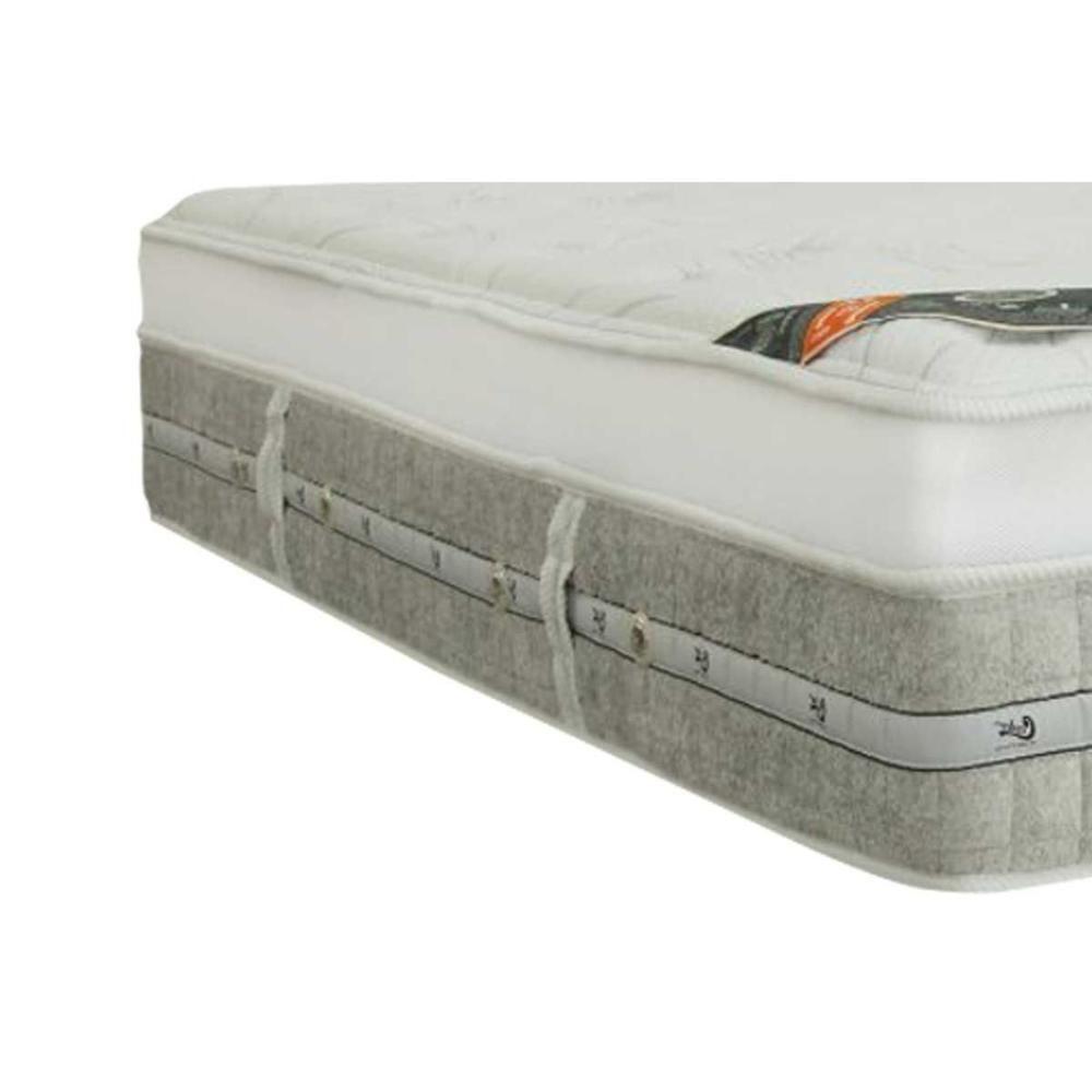 Cama Box Baú Solteiro: Colchão Molas Ensacadas Castor Pocket Summer Winter + Base CRC Courano White(88x188) - 2