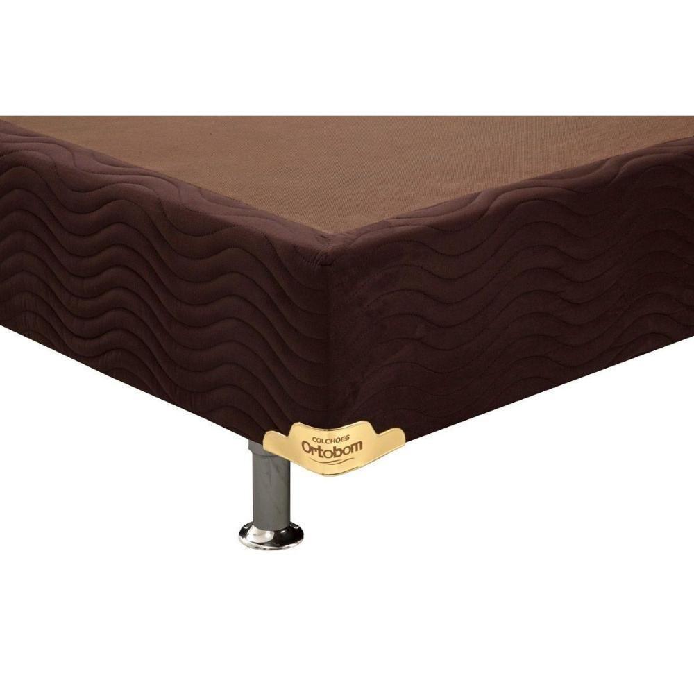 Cama Box Base King Universal Suede Brown (186x198x30) - Ortobom - 3