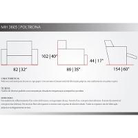 Poltronas de Amamentação Reclinável Idea MH3605 Two Way Courano Preto - Herval