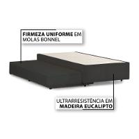 Cama Box Base c/Auxiliar Especial MH1453 Bordado Black (96x203x32) - Herval - 2