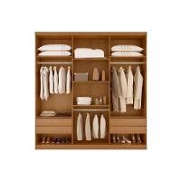 Guarda Roupa Casal Filadélfia 6 Portas e 4 Gavetas c/ Pés Naturale/Off White - Rufato - 2