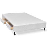 Cama Box Base c/Gavetas Viúva Poli Tecido White (128x27-c/4 Gavs) - Castor - 1
