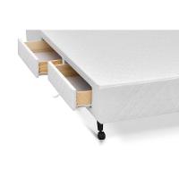 Cama Box Base c/Gavetas Viúva Poli Tecido White (128x27-c/4 Gavs) - Castor