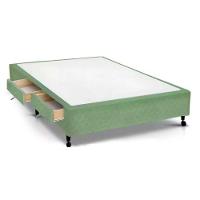 Cama Box Base c/Gavetas Casal Poli Tecido Green (138x27-c/2 Gavs) - Castor - 1