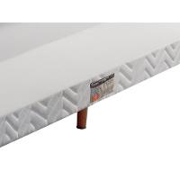 Cama Box Base c/Auxiliar Solteiro Universal Tecido Bordado White (88x188x30) - Paropas - 3