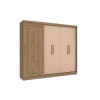 Guarda Roupa 5 Portas Flex e 4 Gavetas N564 Nogueira/Macadamia - Kappesberg - 1