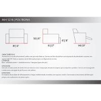 Poltrona Reclinável p/ Sala  MH1216 Two Way Courano Creme - Herval - 5