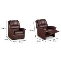 Poltrona Reclinável p/ Sala Supreme Pandora Two Way Courano Marrom - Probel - 6