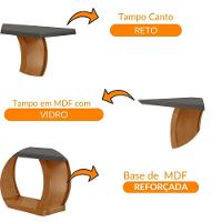 Mesa Para Sala De Jantar 180cm Milena Em Mdf E Vidro Grafite/ Imbuia/ Serig. Grafite - 5