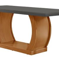 Mesa Para Sala De Jantar 180cm Milena Em Mdf E Vidro Grafite/ Imbuia/ Serig. Grafite - 7