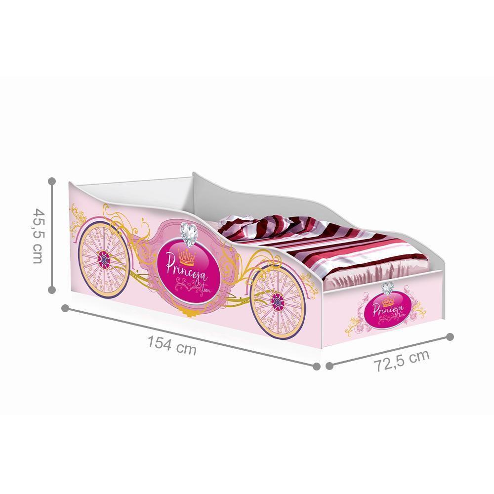 Cama Infantil Génova Rosa Com Colchão - 2