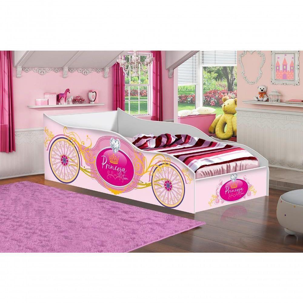 Cama Infantil Génova Rosa Com Colchão - 3
