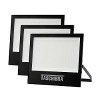 3 Refletores Taschibra Led Tr Slim 200w 6500k Preto Autovolt - 1