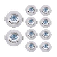 10 Spot De Led Embutir Alltop Mr11 Redondo 3w Bivolt Taschibra 6500k Luz Fria - 1
