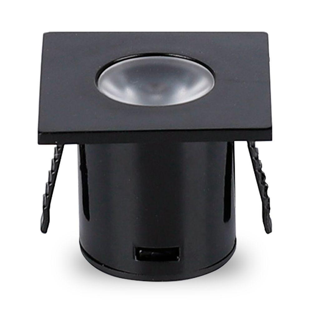 Kit 2 Spot Para Móvel Taschibra Pik Led Quadrado Preto Bivolt 6500k Luz Fria - 2