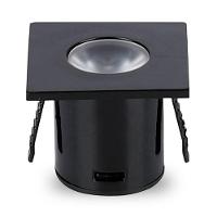 Kit 2 Spot Para Móvel Taschibra Pik Led Quadrado Preto Bivolt 6500k Luz Fria - 2