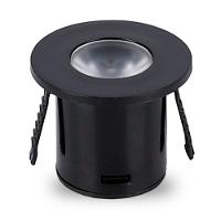 Kit 2 Spot Para Móvel Taschibra Pik Led Redondo Preto Bivolt 3000k Luz Quente - 3