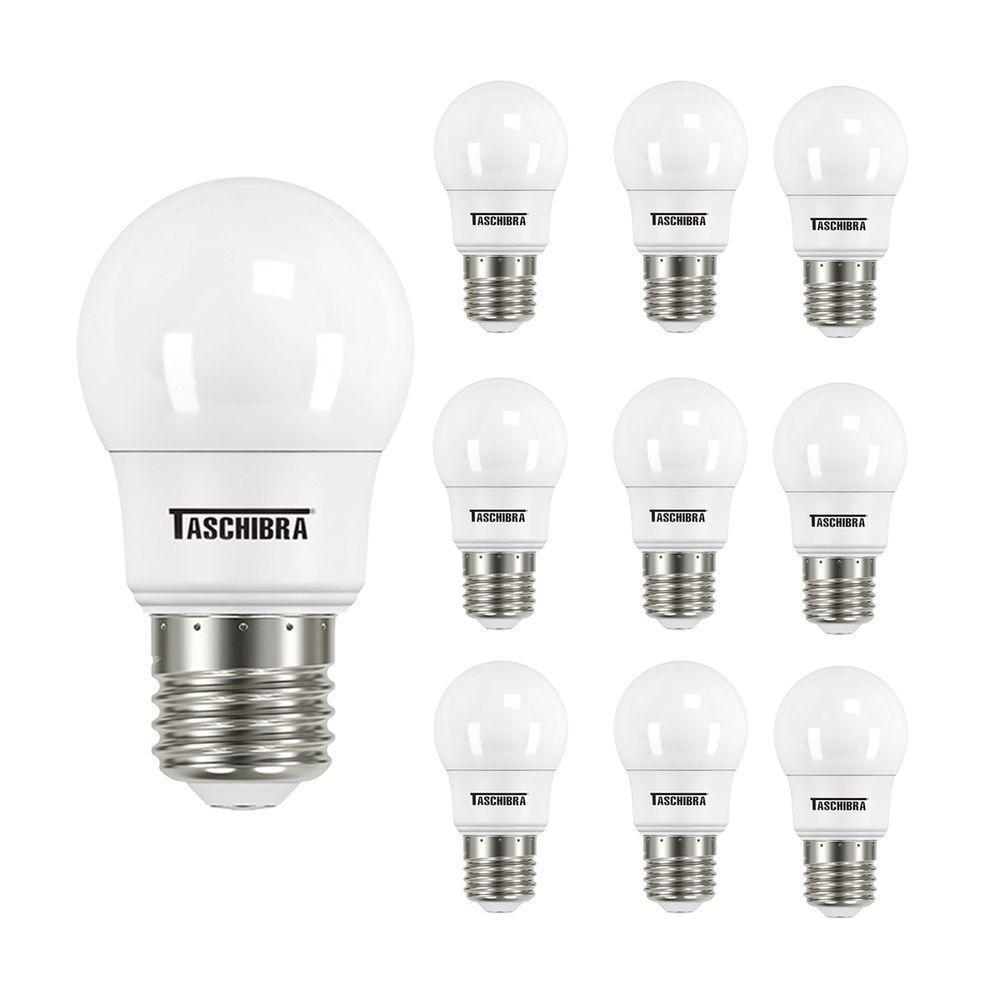 Kit 10 Lâmpadas Led Bolinha Tkl 4,9w Taschibra E27 Bivolt 6500k Luz Fria - 1