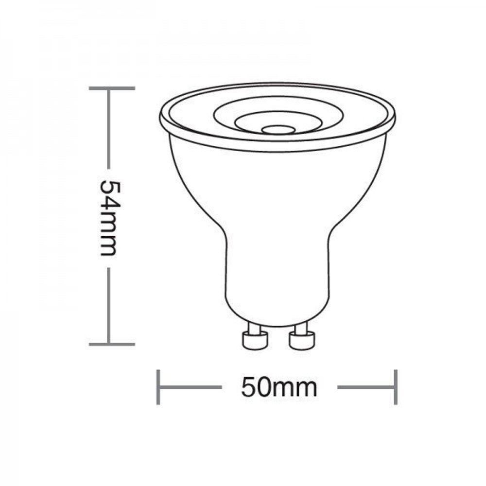 Kit 10 Lâmpadas Led Dicroica Mr16 Tdl 7w Taschibra Bivolt 2700k Luz Quente - 4