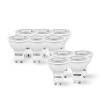 Kit 10 Lâmpadas Led Dicroica Mr16 Tdl 7w Taschibra Bivolt 2700k Luz Quente - 1