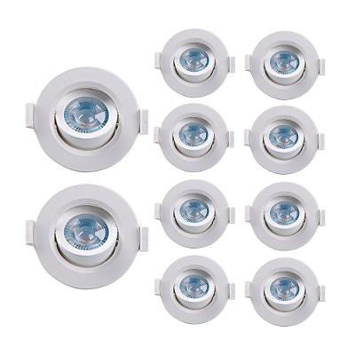 Kit 10 Spot De Led Embutir Alltop Mr16 Redondo 5w Bivolt Taschibra 4000k Luz Neutra