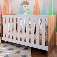 Berço Mini Cama 3 Em 1 La003 Nogal Manchester Branco Comm Nogal Manchester Branco - 19