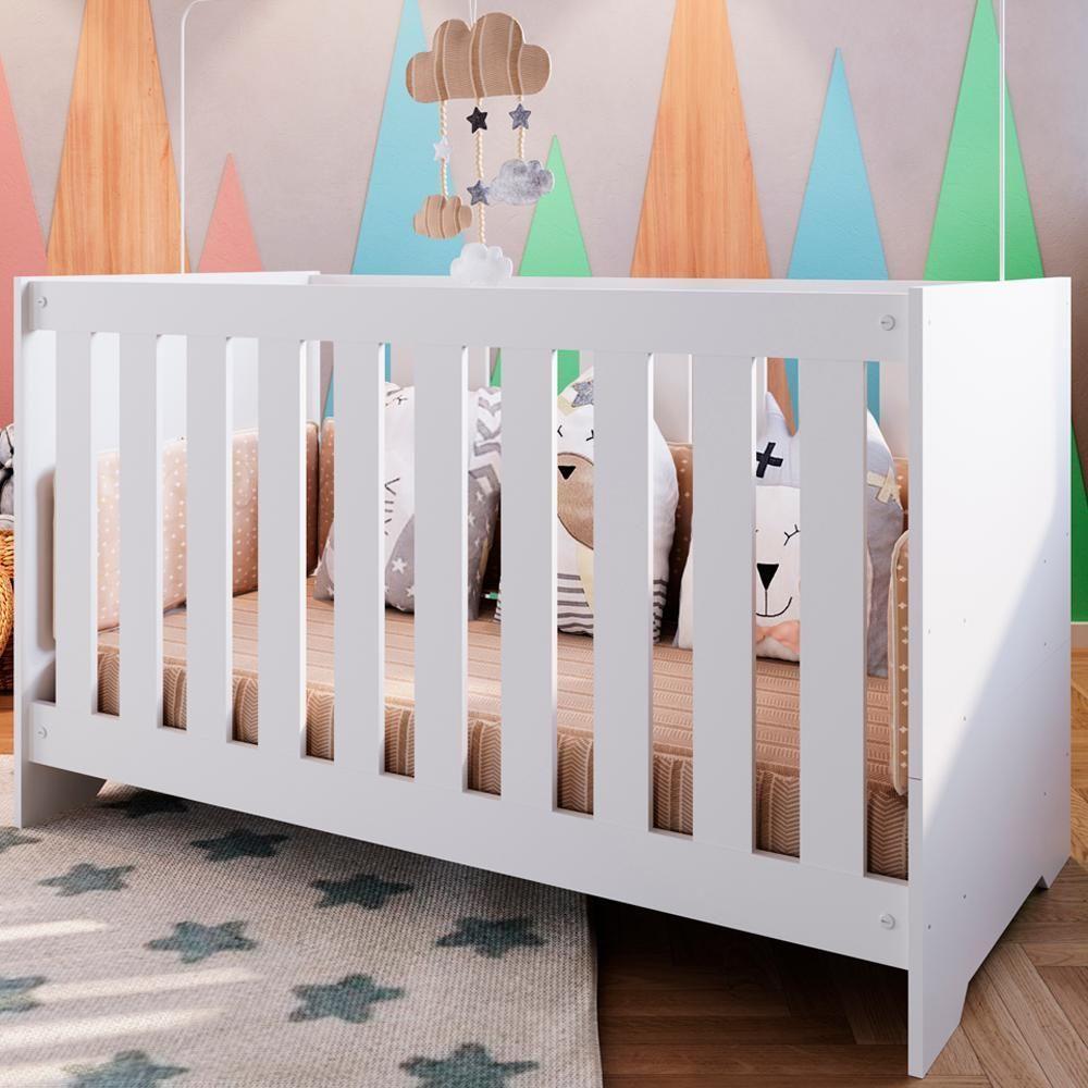 Berço Mini Cama 3 Em 1 La003 Branco Comm Branco - 9