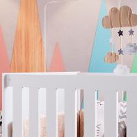 Berço Mini Cama 3 Em 1 La003 Branco Comm Branco - 2