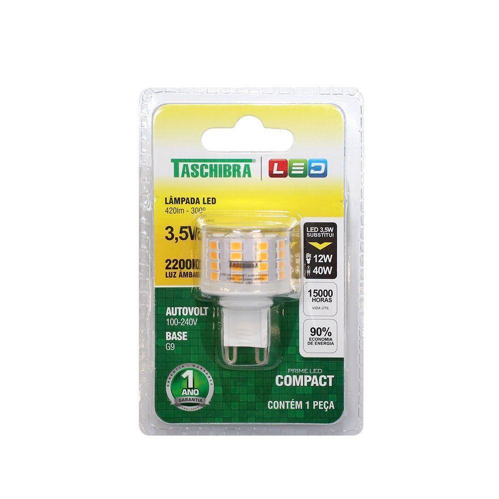 Lâmpada Led G9 Drops 2w Taschibra Bivolt 2200k Luz Quente - 2